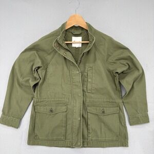 Madewell Jacket Olive Army Green‎ Cotton Canvas Utility Military Field Cargo S